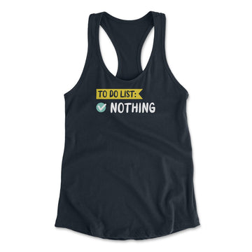 To Do List, Nothing Womens Racerback Tank in Midnight Navy color
